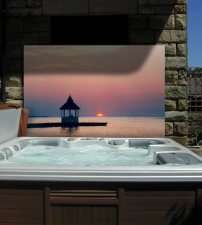 Pictures for outside hot tubs and spas